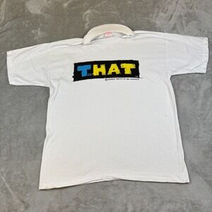 Vintage That Shirt Men Large Tee Hat Novelty 1992 Built In Hat Single Stitch 90s